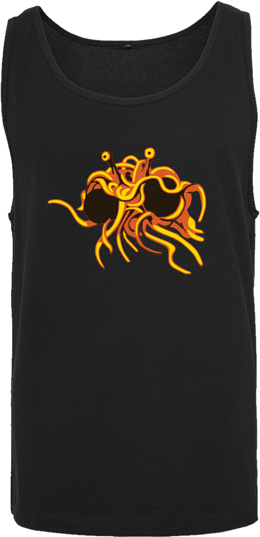 Flying Spaghetti Monster T-shirt Tanktop Men Black (1044x1044), Png Download