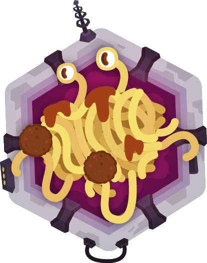 Flying Spaghetti Monster - Illustration (414x527), Png Download