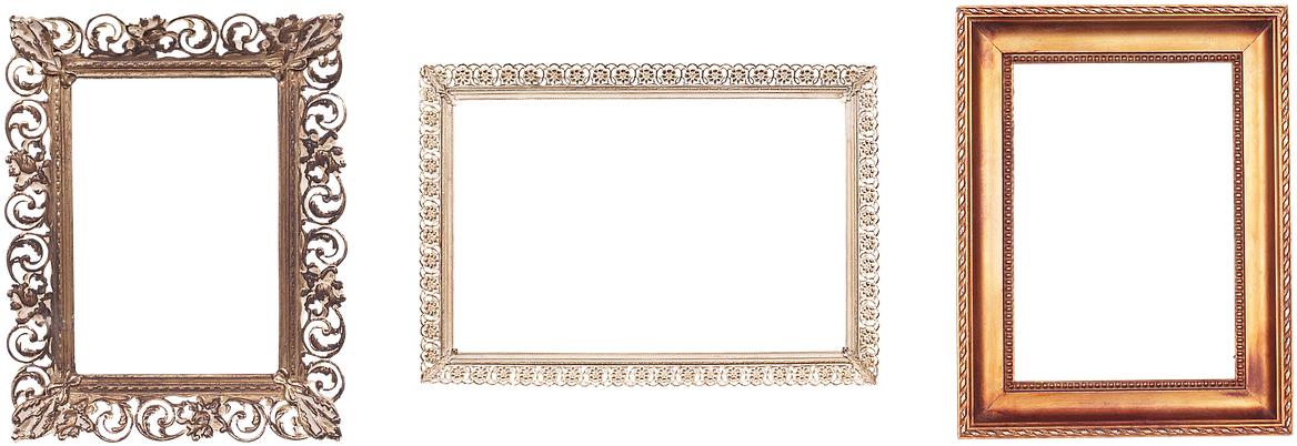 Frame Carved Gold - Ornament (1280x528), Png Download