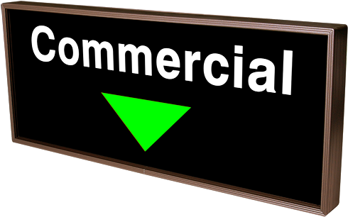 Commercial W/ Green - Closed Atm (500x318), Png Download