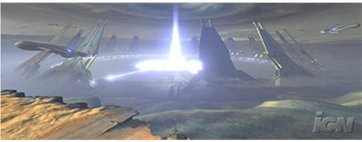 The Score Kicks Back In, Each Boom Revealing The Logos - Microsoft Halo 3 [xbox 360 Game] (720x480), Png Download