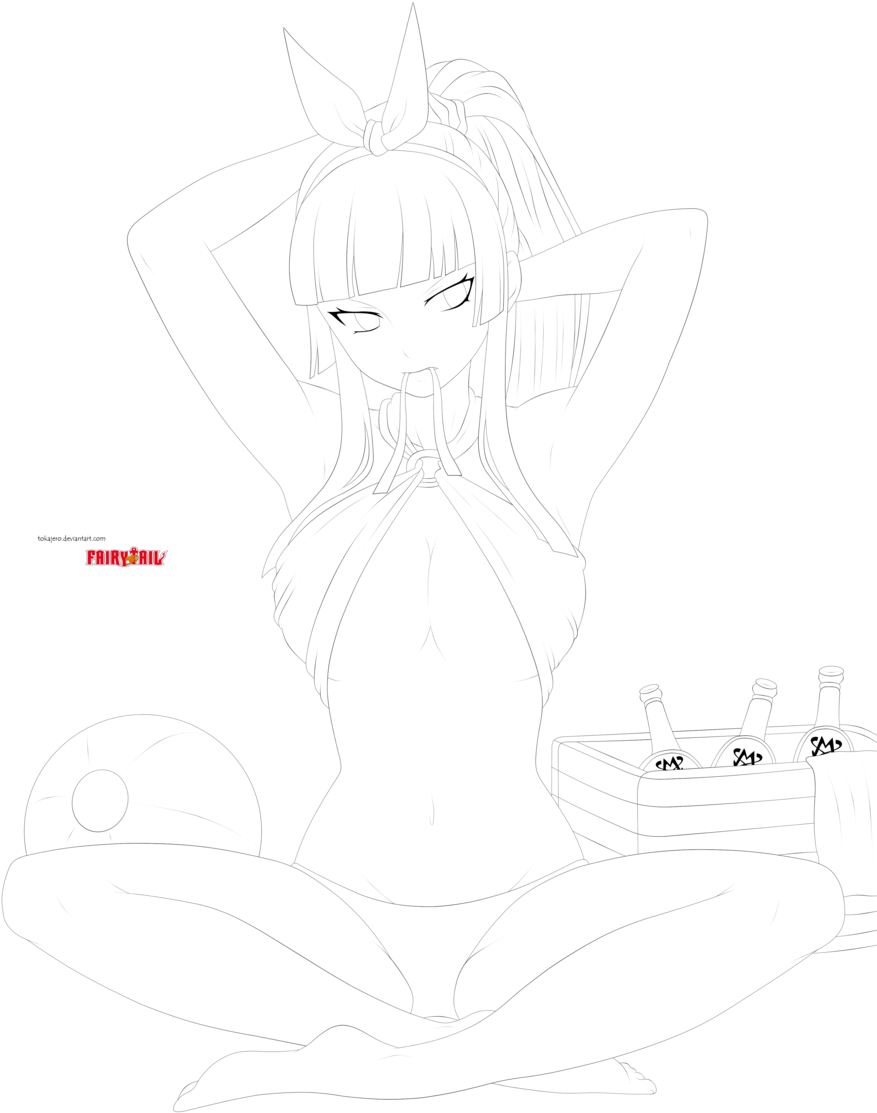 Fairy Tail Lineart - Line Art (900x1199), Png Download