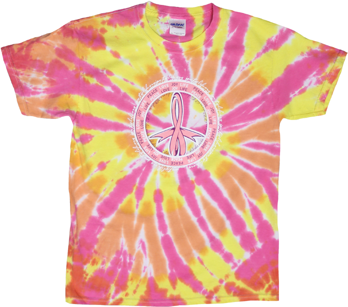 Peace Love Life Tie Dye T-shirt - T-shirt (750x640), Png Download