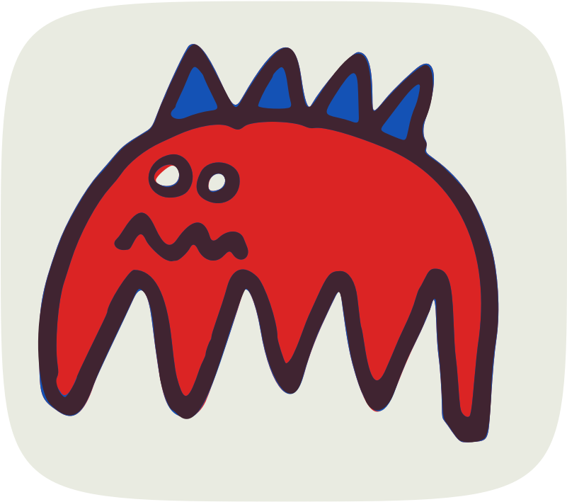 Clipart - Scared Monster - Clip Art (800x800), Png Download