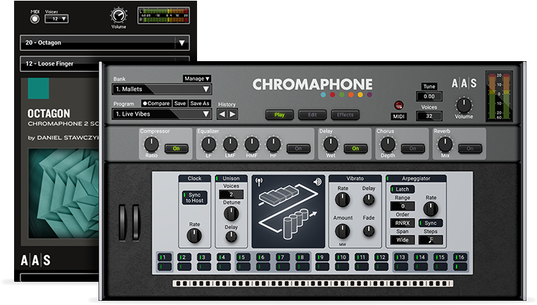 You Can Obviously Play And Edit The Sounds In Chromaphone - Applied Acoustics Systems Chromaphone 2 (800x500), Png Download