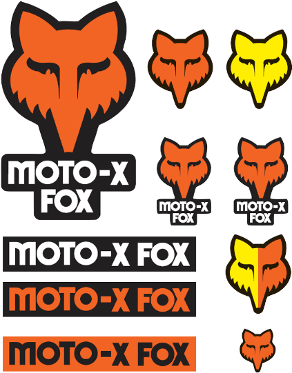 Fox Racing Track Pack - Fox Racing Track Pack Sticker Sheet Orange (540x540), Png Download