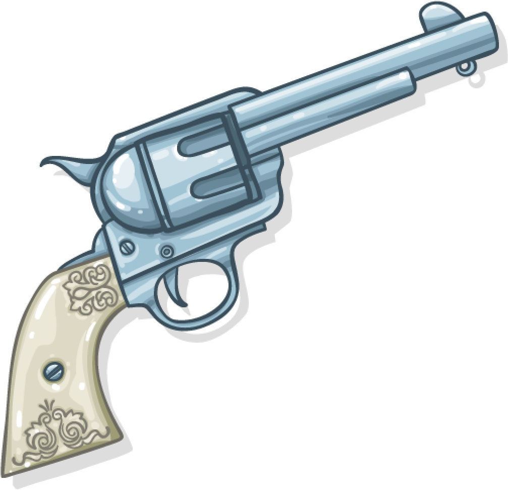 List Of Synonyms And Antonyms Of The Word Sixshooter - Revolver Six Shooter Art (1024x1024), Png Download