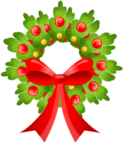 Cute Christmas Wreath Icon Png Clipart Image Clipart - Christmas Wreath Clipart Png (486x486), Png Download