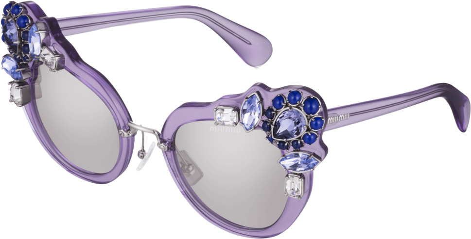 Miu Miu - Taşlı Gözlük Çerçeve Modelleri (1000x530), Png Download