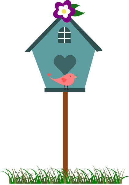 Home Clipart Buildings - Bird House Clipart (420x599), Png Download