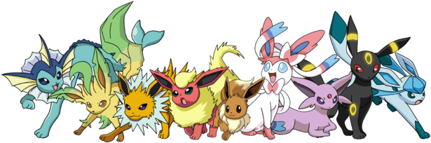 Eeveelutions, Nya (640x220), Png Download