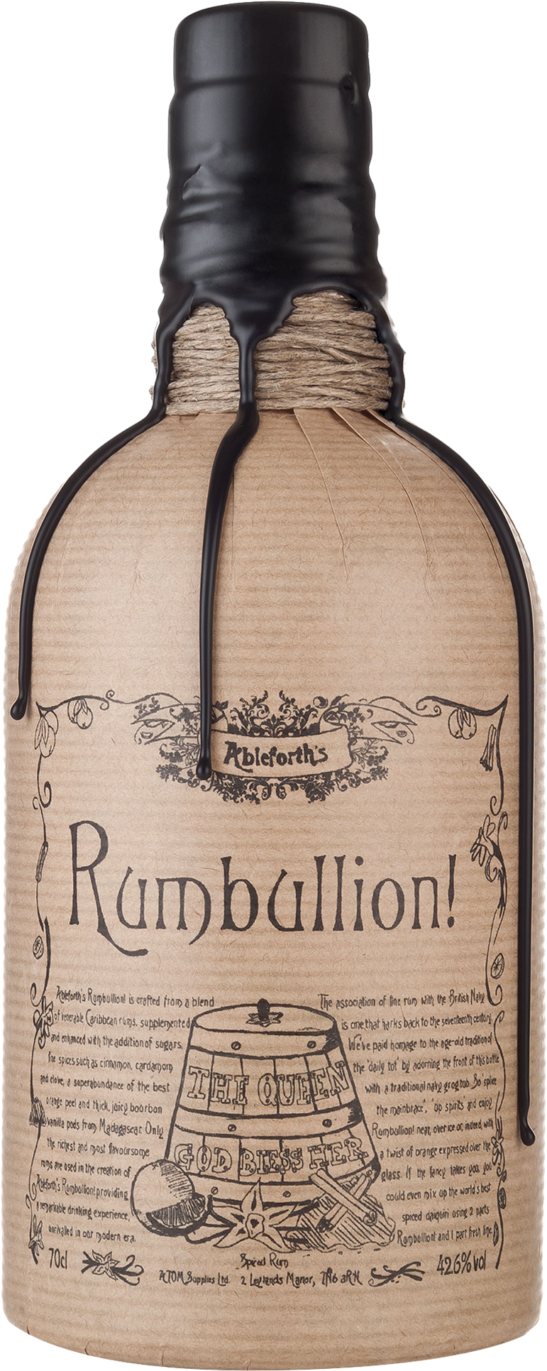 Ableforths Rumbullion Spiced Rum 700ml - Ableforth's Rumbullion! Spiced Rum (1600x2000), Png Download