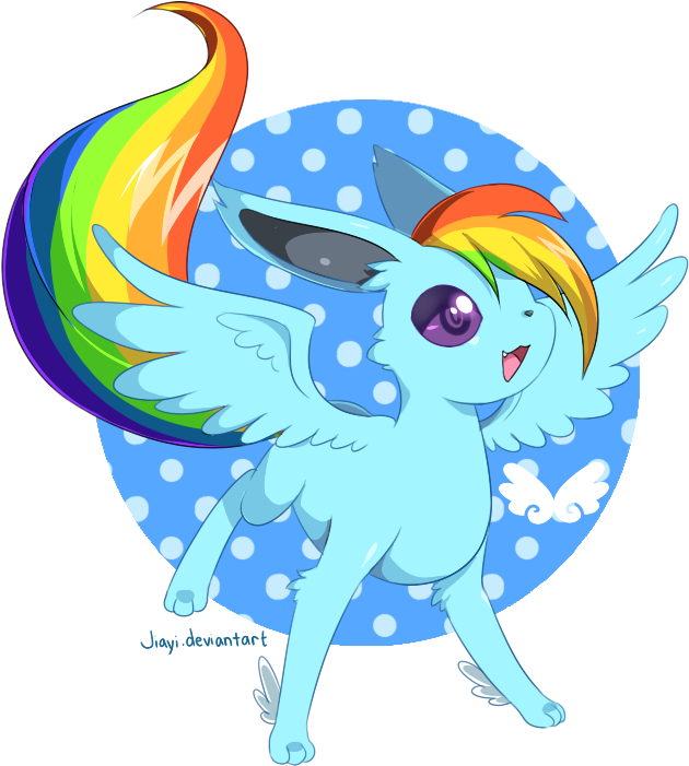 Abstract Background, Artist - Rainbow Dash Pokemon (750x750), Png Download