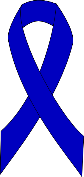 Colon Cancer Ribbon Clipart (282x591), Png Download