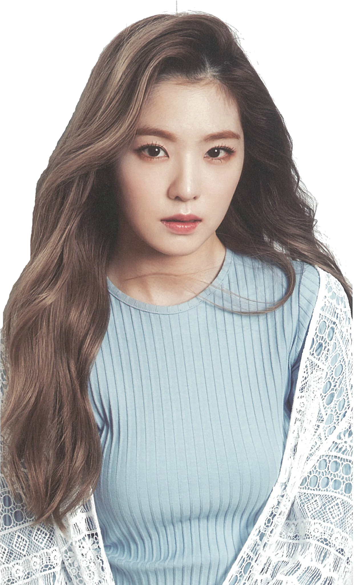 Irene - Korean Women's Hairstyles Medium Length (1240x2056), Png Download