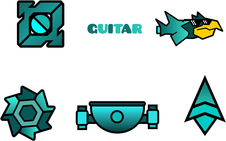 Guitar Hero Styles Logo 4 By William - Geometry Dash Guitar Hero Styles Ufo (1024x768), Png Download