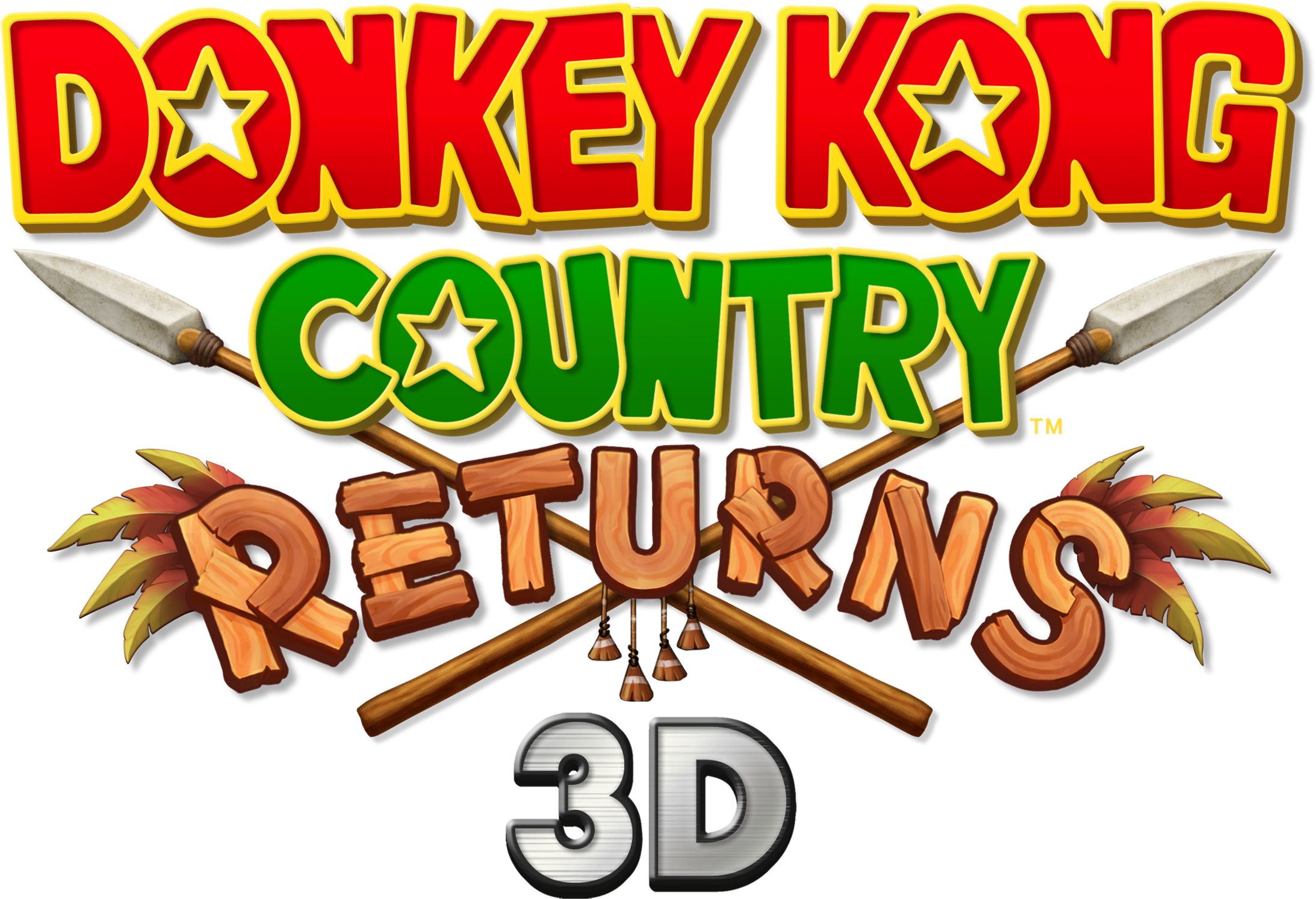 Logo - Donkey Kong Country Returns 3ds (2204x1519), Png Download
