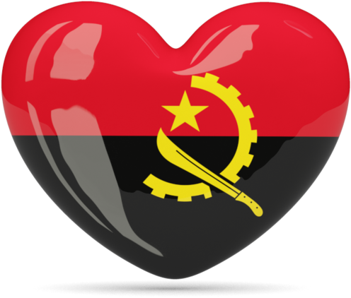 Angola Flag Vector Art Icon - Turks And Caicos Heart (640x480), Png Download
