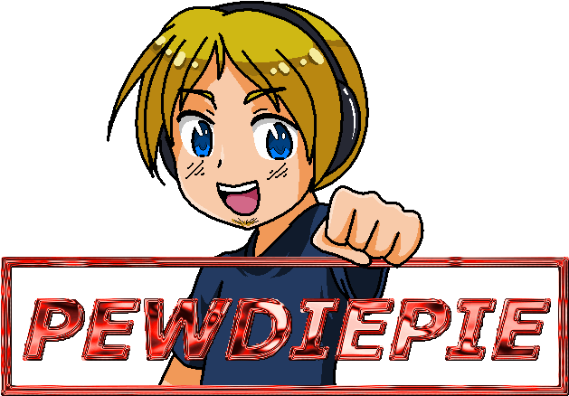Pewdiepie Logo Thingy - Pewdiepie Youtube (637x537), Png Download