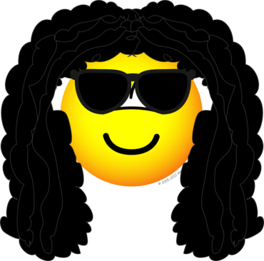 Rocker Emoticon - Rocker Smiley (370x366), Png Download
