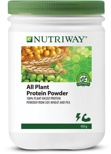 Nutriway® All Plant Protein Powder - Green Tea Protein Amway (600x600), Png Download