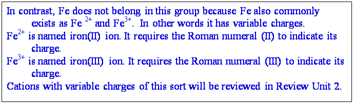 In Contrast, Fe Does Not Belong In This Group Because - Fe Charge (688x201), Png Download