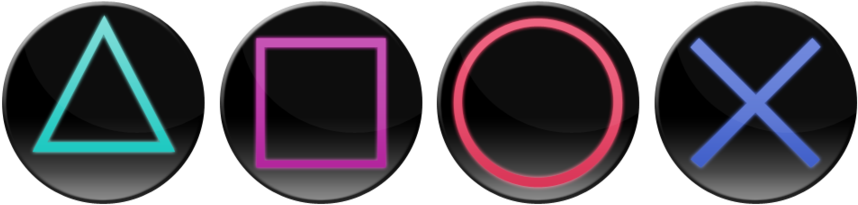 Icon Buttons Controller Ps Png (900x225), Png Download