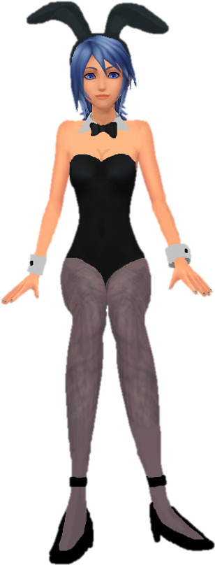 Aqua Images Aqua Bunnysuit - Kingdom Hearts Sexy Aqua Png (362x874), Png Download