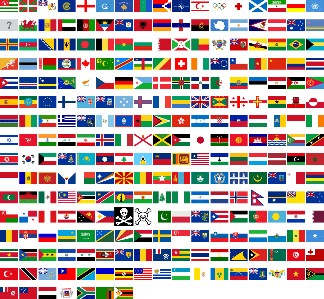 List Of Country With Flag (1088x1024), Png Download