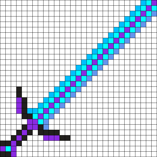 Ml92v Long Sword Perler Bead Pattern / Bead Sprite - Central City Brewing Co Ltd (610x610), Png Download