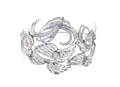Art Deco Bon Bon Swirl Vintage Wedding Headbands Bd085 - Bracelet (467x426), Png Download