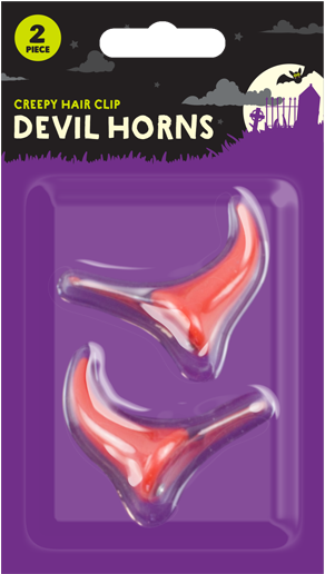 Halloween Devil Horn Hair Clips - Halloween (800x620), Png Download