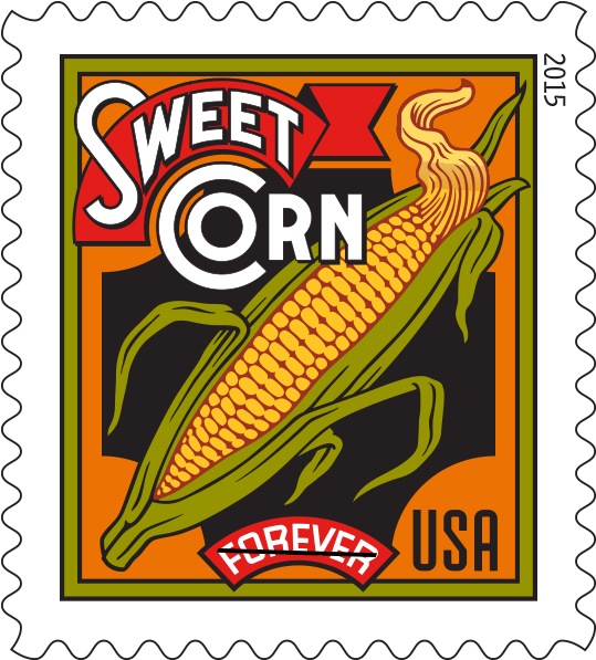 Vintage Food Stamps, A Great Bread Recipe And Weird - Summer Harvest Sheet Of 20 X Forever U.s. Postage Stamps (600x600), Png Download