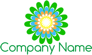 Green Flower Logo Design - Logo (400x400), Png Download