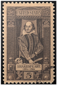 Vintage Postage Stamp Png - Life Of William Shakespeare (illustrated); Nook Book; (400x400), Png Download