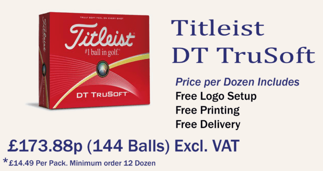 Titleist Golf Ball Offers - Titleist Dt Trusoft Golf Ball - Dozen Box Quantity(12) (661x350), Png Download