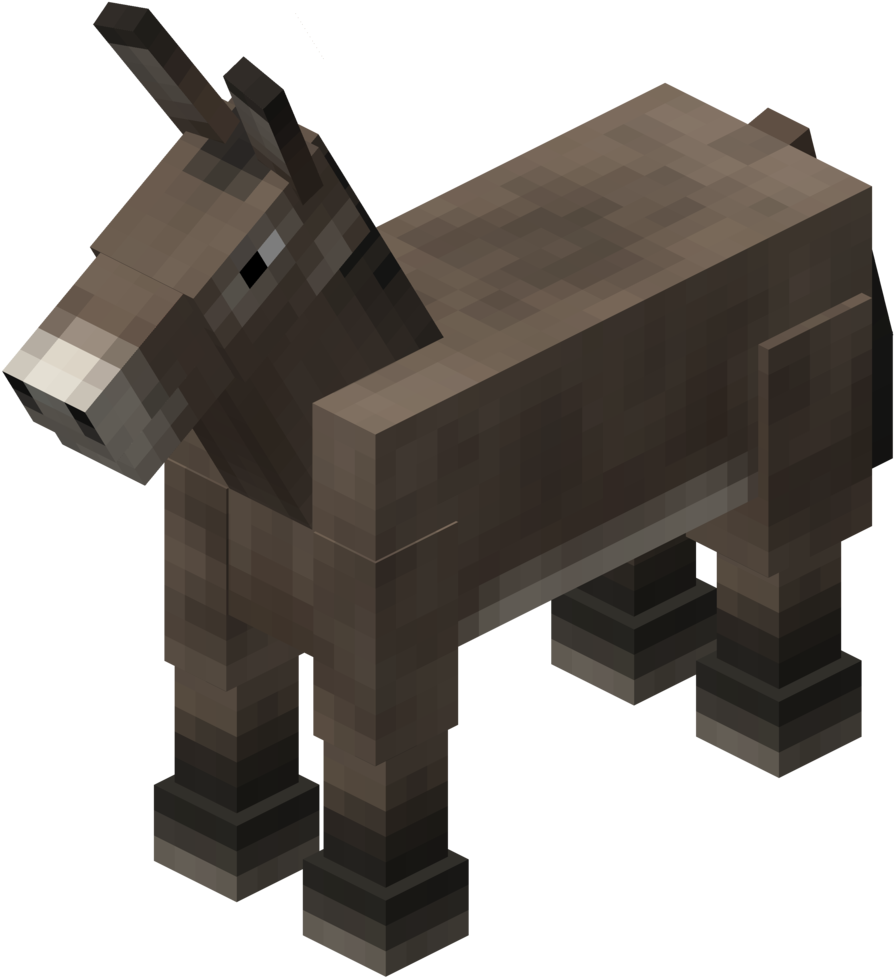 Mc Donkey - Minecraft Mule Png (1024x1111), Png Download