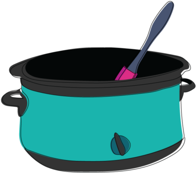 2013-2018 Alano Club Of Menomonie, Ltd - Crockpot Drawing (430x380), Png Download