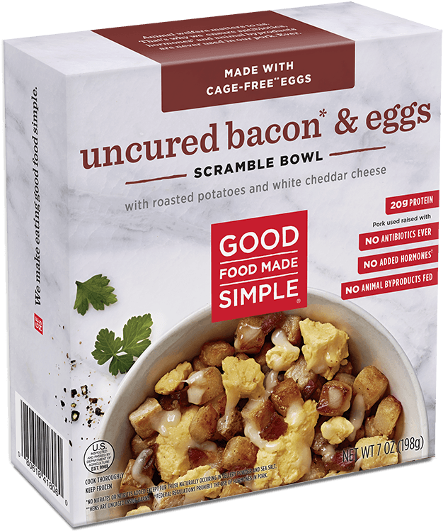 Uncured Bacon & Eggs - Good Food Made Simple Chicken Pad Thai - 9.5 Oz (800x800), Png Download