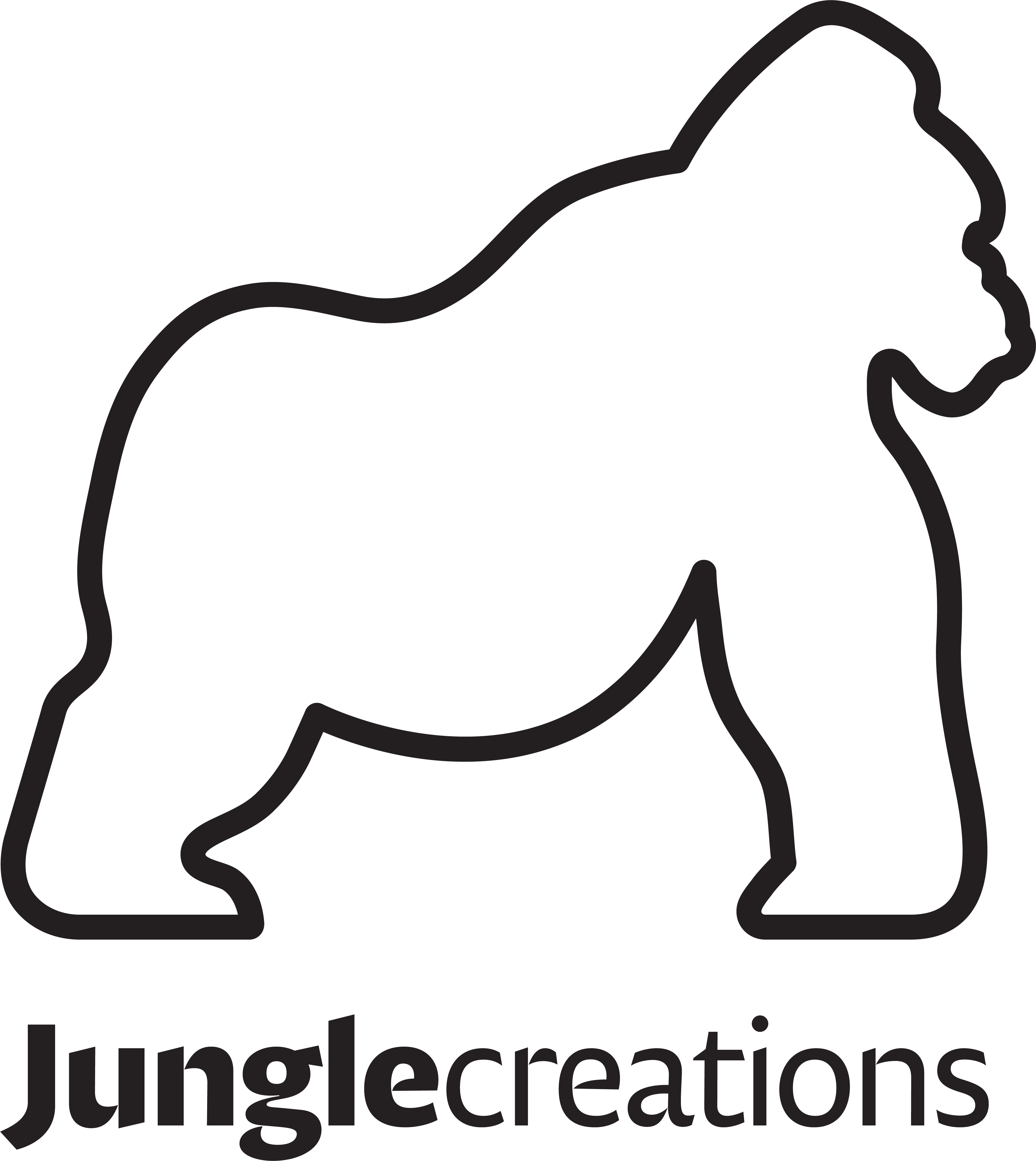 Jc Vertical Black - Jungle Creations Logo (3986x4468), Png Download