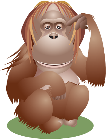 Фото, Автор Ya - Zazzle Orang-utan T-shirt (358x463), Png Download