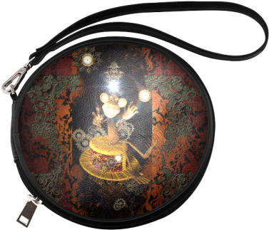 Steampunk, Funny Monkey Round Makeup Bag - Steampunk, Funny Monkey Shower Curtain (500x500), Png Download
