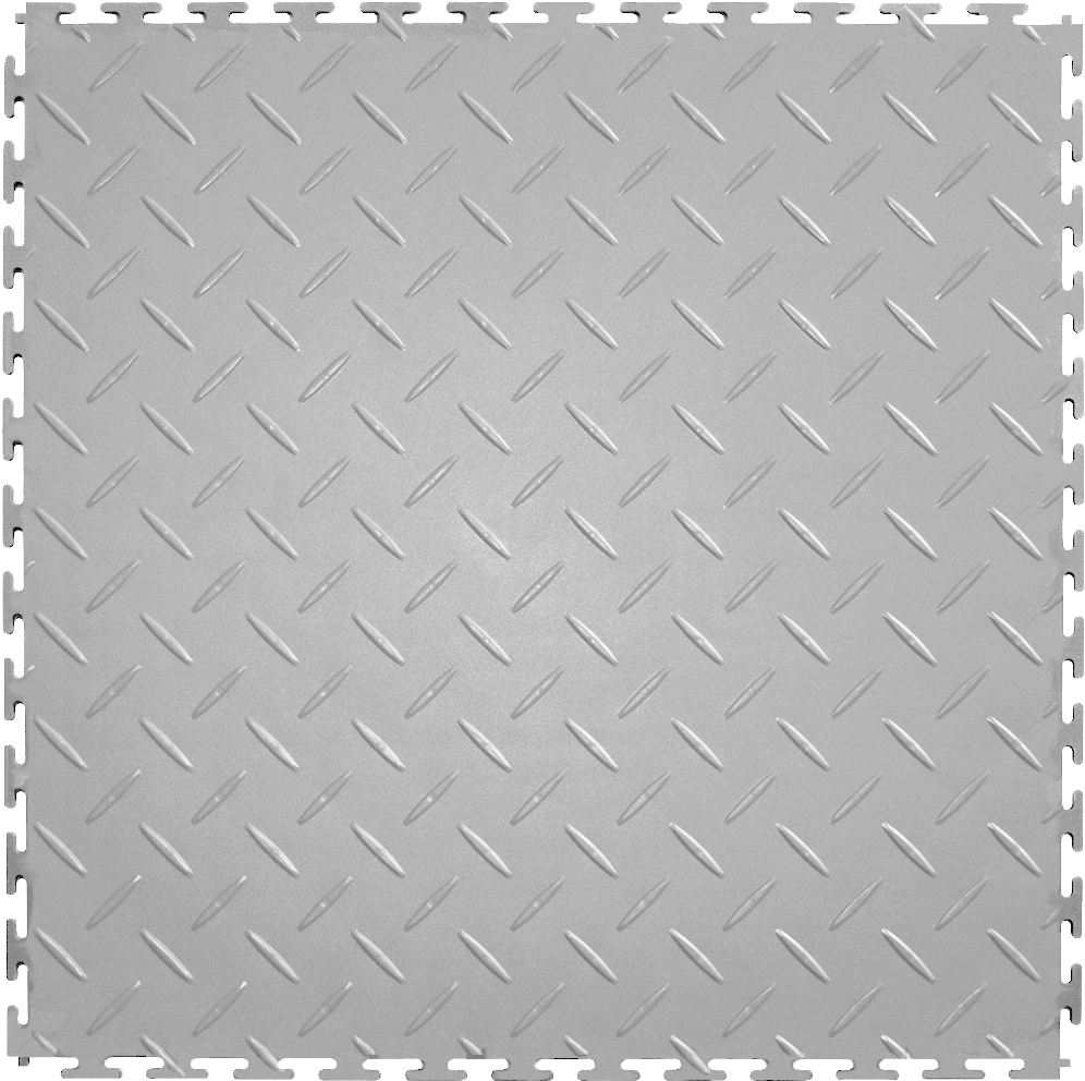 Diamond Plate Light Gray / Gris Clair / Gris Claro - Diamond Plate Floor Tile (1000x1000), Png Download