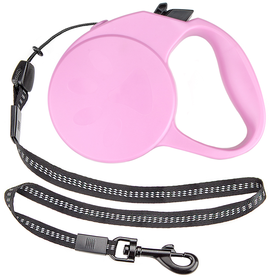10 Foot Pink Extra Small Retractable Dog Leash - Brybelly 10-foot Black Extra-small Retractable Dog (1000x1000), Png Download