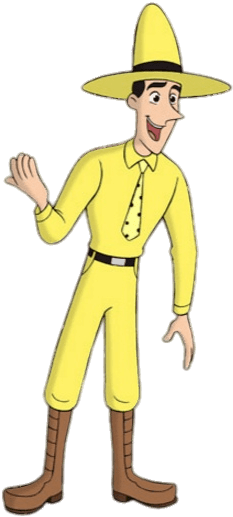 Download - Man In The Yellow Hat Cartoon (360x520), Png Download