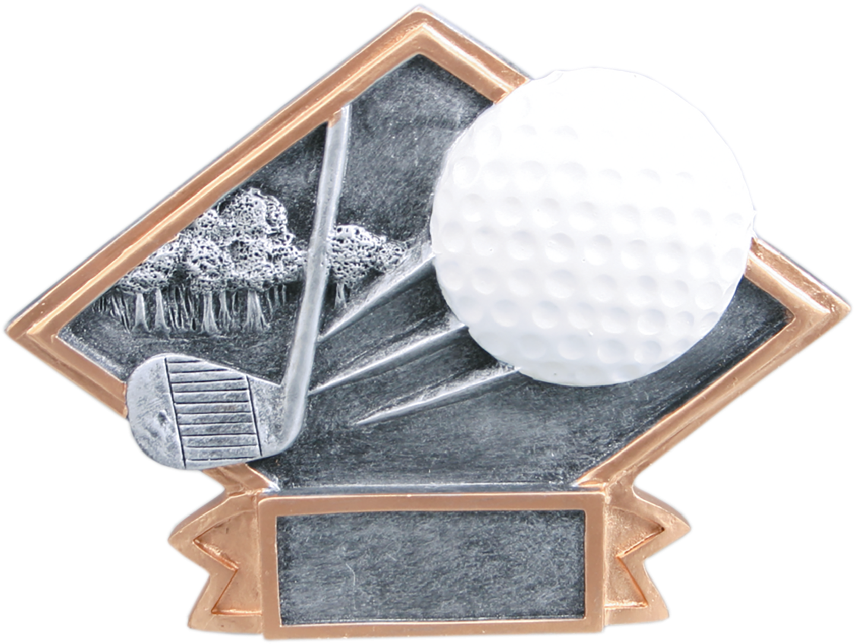 Small Diamond Plate Golf Award - Golf Diamond Trophy (1800x1800), Png Download