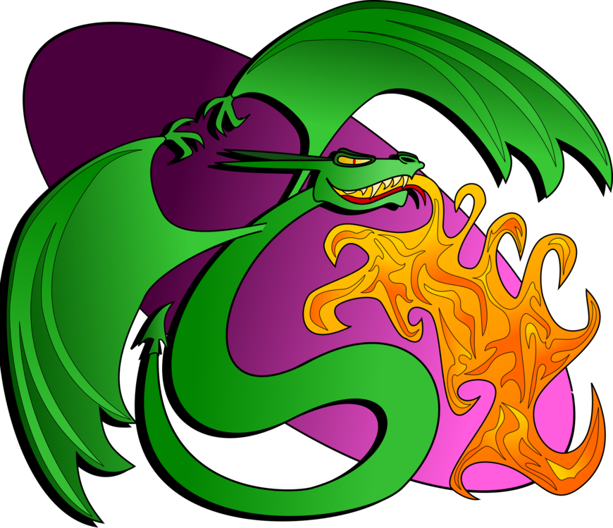 Dragon Tree Frog Monster Wyvern Fire Breathing - Dragon (870x750), Png Download