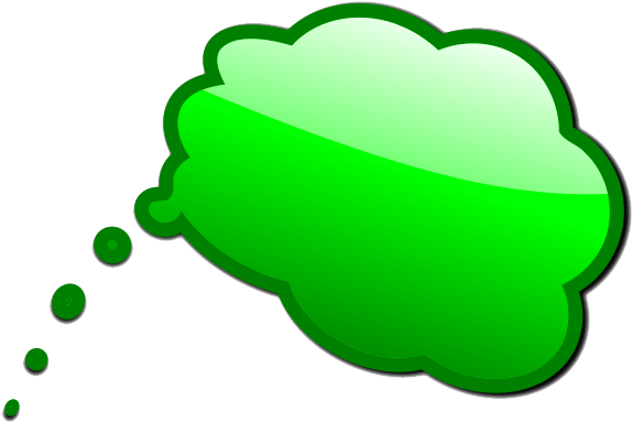 Green Speech Bubble - Green Thought Bubble Png (600x443), Png Download