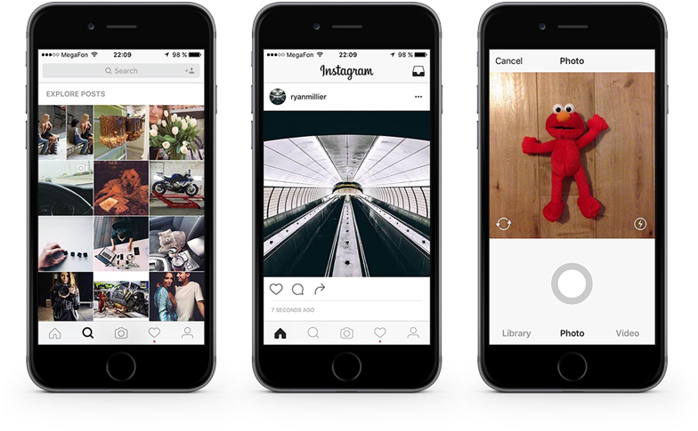 Wersm Instagam Black And White - Black Iphone Instagram (800x509), Png Download