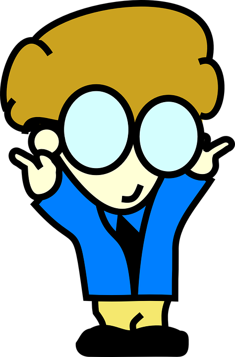 Boy, Glasses, Cartoon, Nerdy, Little, Male, Cute, Kid - Nerd Clip Art (474x720), Png Download